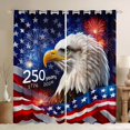 thumbnail image 1 of Manfei Usa Flag Eagle Blackout Curtains,250 Years Anniversary Fireworks Curtains Pack of 2 (42x84 Each), 1 of 7
