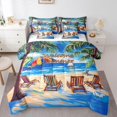thumbnail image 1 of Manfei Vacation Style 7 Pieces Full Size Bedding Sets,Summer Beach Chairs Print Full Size Bed in a Bag,Multicolor,Reversible, 1 of 8