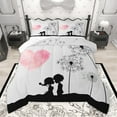 thumbnail image 1 of Manfei Valentine's Day 2pcs Bedding Comforter Set for Teens Female Men,Dandelion Love Heart Twin Comforter Sets,Romantic Lover Couple Breathable Bedding Set,Luxury Bedroom Decor,Reversible, 1 of 8