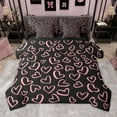 thumbnail image 1 of Manfei Valentine's Day 7 Pieces Bedding Comforter Set for Women Female Men,Love Heart Print Full Bedding Set Lightweight,Dreamy Princess Fitted Sheet Flat Sheet,Breathable Home Decor, 1 of 8