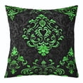thumbnail image 1 of Manfei Victorian Damask Cushion Covers for Sofa, Vintage Baroque Floral Throw Pillow Covers for Bed, 20x20, Black Green Throw Pillow Covers, Breathable Bedroom Decor, 1 of 5