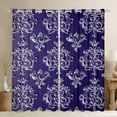 thumbnail image 1 of Manfei Victorian Flower Blackout Curtains Set of 2 (52x84 Each),Vintage Damask Floral Window Curtains,Purple White Curtains and Drapes For Men Women,,Lightweight Room Decorative, 1 of 6