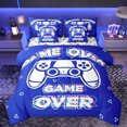 thumbnail image 1 of Manfei Video Game Controller Twin Bedding Sets 7-Piece, Blue Cartoon Gamepad Bedding Comforter Set, Teens Kids Girls Boys Reversible Sheet Sets, Microfiber Bedroom Decor, 1 of 7