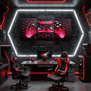 Manfei 3-Piece Video Game Wall Decor for Kids Teens Boys
