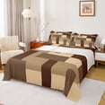 thumbnail image 1 of Manfei Vintage Abstract Adult Twin Sheet Sets, Green Brown Geometric Twin Fitted Sheet, Square Rectangle Flat Sheet, Ultra Soft Home Decor, 3pcs, 1 of 7