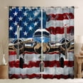thumbnail image 1 of Manfei Vintage Airplane Aircraft Blackout Curtains Set of 2 (52x84 Each),Modern Graffiti Window Curtains,American Flag Print Curtains and Drapes For Kids,Ultra Soft Home Decor, 1 of 6