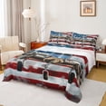 thumbnail image 1 of Manfei Vintage Airplane Aircraft Queen Sheet Sets,Modern Graffiti Flat Sheet,American Flag Print Queen Fitted Sheet For Kids,Ultra Soft Home Decor,4 Pieces, 1 of 7