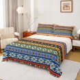 thumbnail image 1 of Manfei Vintage Aztec Tribal Full Size Sheets,bohemian Flower Floral Bed Sheets,Blue Brown Green Sheet Sets For Girls Kids,Ultra Soft Home Decor,4-Piece, 1 of 7