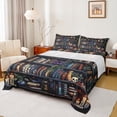 thumbnail image 1 of Manfei Vintage Books Bookshelf Bed Sheets, Western Mid Century King Sheets, Teens Kids Boys Girls Sheet Set, Luxury Bedroom Decor, 4pcs, 1 of 7