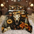 thumbnail image 1 of Manfei Vintage Bull Skull Full Size Comforter Sets,Retro Rustic Flower Bedding Comforter Set,Desert Plant Cactus Bedding Sets For Boys Girls,Microfiber Bedroom Decor Reversible,3 Pieces, 1 of 8