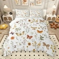 thumbnail image 1 of Manfei Vintage Butterflies Bedding Comforter Set,Rustic Framhouse Cabin Twin Comforter Sets,White Brown Bedding Set For Girls,Ultra Soft Home Decor Reversible,2-Piece, 1 of 9