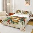 thumbnail image 1 of Manfei Vintage Christmas Bell Bed Sheets, Christmas Flower Plant King Sheets, Teen Boy Girl Kid Sheet Set, Luxury Bedroom Decor, 4 Pieces, 1 of 7