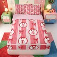 thumbnail image 1 of Manfei Vintage Christmas Snowman Zipper Twin Comforter Sets with Fitted Sheet and 2 Pillowcases,Merry Xmas Zipper Bedding Set,Pink Reversible,4-Piece, 1 of 7