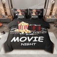 thumbnail image 1 of Manfei Vintage Cinema Tricket 7-Piece Bedding Comforter Set, Popcorn Filmstrip King Bedding Sets, Movie Theater Theme Reversible Bed Sheets, Lightweight Room Decor, 1 of 8