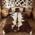 thumbnail image 1 of Manfei Vintage Cow Spot King Size Comforter Sets 3pcs,Minimalist Animal Pattern Comforters King Size,Brown Cream,1 Comforter and 2 Pillowcases,Reversible, 1 of 6