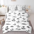 thumbnail image 1 of Manfei Vintage Cowboys Bedding Comforter Set 7pcs,Retro Farm Windmill Queen Bedding Sets,Rustic Farmhouse Cow Queen Sheet Sets For Teens,Breathable Home Decor Reversible, 1 of 8