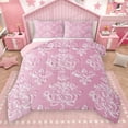 thumbnail image 1 of Manfei Vintage Damask Bedding Comforter Set,Boho Flower Twin Comforter Sets,Pink Victorian Floral Bedding Set For Girl Kids,Breathable Bedroom Decorative Reversible,2-Piece, 1 of 9