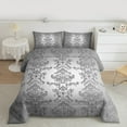 thumbnail image 1 of Manfei Vintage Damask Floral Bedding Comforter Set,Boho Flower Twin Comforter Sets,Gray Victorian Bedding Set,Breathable Bedroom Decorative Reversible,2 Pieces, 1 of 7