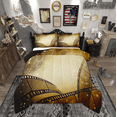thumbnail image 1 of Manfei Vintage Film Bedding Comforter Set for Kids, Cinema Tricket Twin Comforter Sets, Movie Theater Theme Reversible Bedding Set, Breathable Home Decor, 2pcs, 1 of 8