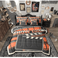 thumbnail image 1 of Manfei Vintage Film Twin Bedding Sets 7-Piece for Kids, Cinema Tricket Bedding Comforter Set, Movie Theater Theme Reversible Sheet Sets, Luxury Bedroom Decor, 1 of 7