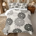 thumbnail image 1 of Manfei Vintage Floral Dahlia Twin Quilt Set 2 Pieces,Rustic Botanical Twin Coverlet Set,1 Bedspread and 1 Pillowcase, 1 of 7