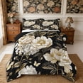 thumbnail image 1 of Manfei Vintage Floral Peony King Size Comforter Sets 3pcs,Oriental Botanical Flowers Comforters King Size,1 Comforter and 2 Pillowcases,Reversible, 1 of 6