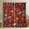 thumbnail image 1 of Manfei Vintage Flower Blackout Curtains Set of 2 (38x54 Each),Rustic Wild Floral Curtains and Drapes,Red Orange Living Room Curtains For Girl Child,Luxury Bedroom Decor, 1 of 6