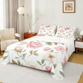 thumbnail image 1 of Manfei Vintage Flower Floral Queen Sheet Sets,Rustic Lodge Flat Sheet,Pink White Green Queen Fitted Sheet For Daults,Ultra Soft Home Decor,4pcs, 1 of 7