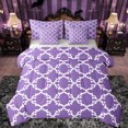 thumbnail image 1 of Manfei Vintage Geometric Art 7-Piece Bedding Comforter Set,Abstract bohemian Tribal King Bedding Sets,Purple White Bed Sheets For Teens,Ultra Soft Home Decor Reversible, 1 of 8