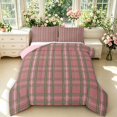 thumbnail image 1 of Manfei Vintage Grid King Size Comforter Sets,Modern Check Comforters King Size,Pink Green,Pink Reversible,3 Pieces,1 Comforter and 2 Pillowcases,3 Pieces,1 Comforter and 2 Pillowcases, 1 of 7