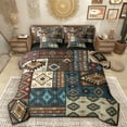 thumbnail image 1 of Manfei Vintage Hippie Aztec 7-Piece Twin Bedding Sets for Man, Brown Western Triangle Bedding Comforter Set, Rustic Farmhouse Patchwork Reversible Sheet Sets, Breathable Home Decor, 1 of 8
