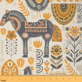 thumbnail image 1 of Manfei Vintage Horse Sewing & Crafting Fabric (2 Yards), Bohemian Tribal Mandala Home Decor Fabric by the Yard, Groovy Floral Flower DIY Fabric, 1 of 6