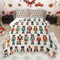 thumbnail image 1 of Manfei Vintage Nutcracker Queen Comforter Set,Merry Christmas Bedding Sets,Gold Xmas Snowflake Bedding Comforter Set For Girls,,Microfiber Bedroom Decor Reversible,3-Piece, 1 of 9