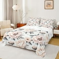 thumbnail image 1 of Manfei Vintage Peony Twin Sheet Sets 3 Pieces, Tropical Floral Flower Twin Fitted Sheet, Garden Blossoms Flat Sheet, Pink Orange White, 1 of 7
