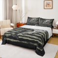 thumbnail image 1 of Manfei Vintage Pike Fish Bed Sheets 4 Pieces, Green Black US Flag King Sheets, River House Fishing Sheet Set, Super Cozy Room Decor, 1 of 7