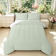 thumbnail image 1 of Manfei Vintage Plaid Full Size Comforter Sets,Retro Grid Bedding Comforter Set,Light Green,Reversible,3-Piece,1 Comforter and 2 Pillowcases,3-Piece,1 Comforter and 2 Pillowcases, 1 of 7