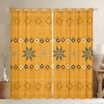 thumbnail image 1 of Manfei Vintage Polka Dots Black Out Curtains,bohemian Rhombus Triangle Curtains Pack of 2 (42x63 Each),Orange Abstract Geometric Bedroom Curtains For Adults,Ultra Soft Home Decor, 1 of 6
