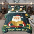 thumbnail image 1 of Manfei Vintage Santa Claus 7-Piece Twin Bedding Sets,Happy New Year Bedding Comforter Set,Teens Xmas Gifts Sheet Sets For Kids,Luxury Bedroom Decor Reversible, 1 of 8