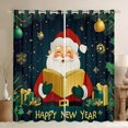 thumbnail image 1 of Manfei Vintage Santa Claus Curtains Pack of 2 (42x84 Each),Happy New Year Curtains Blackout,Teens Xmas Gifts Bedroom Curtains For Kids,Luxury Bedroom Decor, 1 of 6