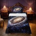 thumbnail image 1 of Manfei Vintage Spiral Galaxy Twin Sheets,Celestial Stars Bedding,Silver Brown Blue,3 Pieces,1 Flat Sheet,1 Fitted Sheet and 1 Pillowcase, 1 of 6