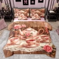 thumbnail image 1 of Manfei Vintage Teatime Party Bedding Comforter Set 7pcs for Girls Boys,Rustic Cottage Cabin Queen Bedding Sets Super Cozy,Floral Rose Fruit Queen Sheet Sets,Luxury Bedroom Decor,Reversible, 1 of 8