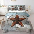 thumbnail image 1 of Manfei Vintage Texas Star Twin Bedding Sets 7-Piece for Kids Children Teens,Western Theme Bedding Comforter Set Microfiber,Lodge Cabin Breathable Sheet Sets,Lightweight Room Decor,Reversible, 1 of 8