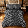thumbnail image 1 of Manfei Vintage Tiger Print Queen Bedding, Tribal Abstract Bedding Comforter Set Queen, Black Gray, Black Reversible, 7 Pieces, 1 of 6