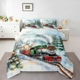 thumbnail image 1 of Manfei Vintage Train Bedding Comforter Set,Merry Xmas Twin Comforter Sets,Red Christmas Berry Bedding Set For Girls,Breathable Home Decor Reversible,2-Piece, 1 of 8