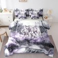 thumbnail image 1 of Manfei Vintage Wildlife 7-Piece Twin Bedding,Rustic Wolves Bedding Comforter Set,Gray,Light Gray Reversible, 1 of 7