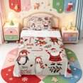 thumbnail image 1 of Manfei Vintage Winter Snow Twin Sheets,Western Xmas Festive Bedding,3pcs,1 Flat Sheet,1 Fitted Sheet and 1 Pillowcase, 1 of 6