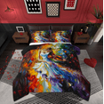 thumbnail image 1 of Manfei Violin Princess Bedding Comforter Set for Teens, Modern Fashion Twin Comforter Sets, Oil Printing Artwork Reversible Bedding Set, Microfiber Bedroom Decor, 2 Pieces, 1 of 8
