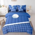 thumbnail image 1 of Manfei Volleyball Bed in a Bag King Size,Ball Sports Game Bed Set,White Blue Bedding King Size For Kids Blue,Lightweight Room Decor Reversible,7 Pieces, 1 of 7