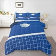 thumbnail image 1 of Manfei Volleyball Comforter Sets Queen Size,Ball Sports Game Comforters & Duvets,White Blue Bedding Queen Comforter Set For Kids Blue,Lightweight Room Decor Reversible,3-Piece, 1 of 8