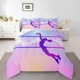 thumbnail image 1 of Manfei Volleyball Queen Comforter Set,Sports Player Bedding Sets,Pink Glitter Print Bedding Comforter Set For Girl Boys,Microfiber Room Decoration Reversible,3pcs, 1 of 8